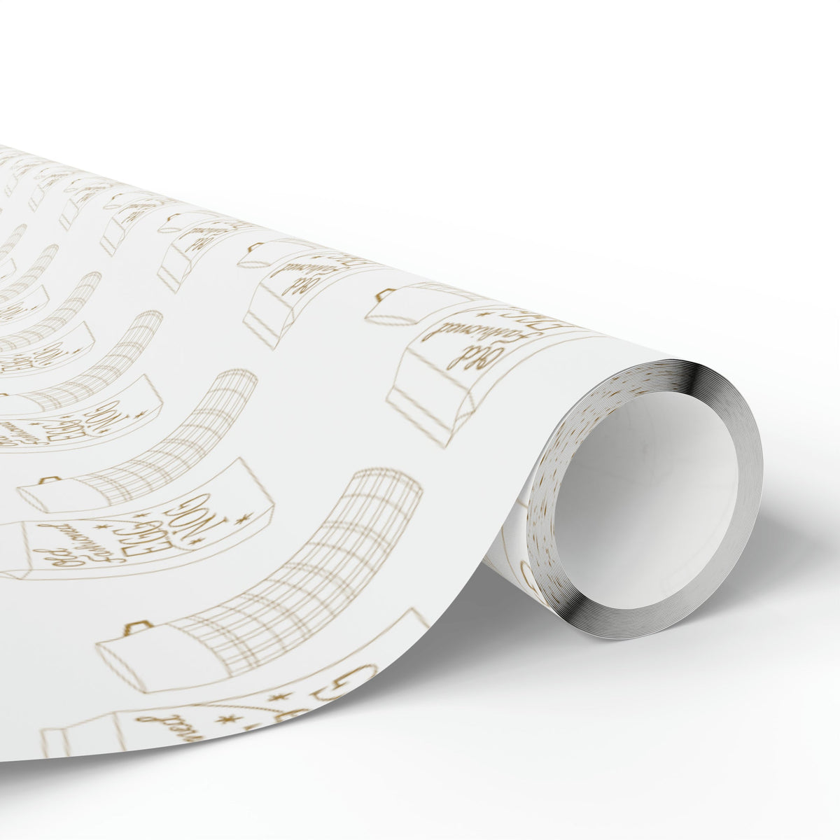 Egg Nog Thermos Retro Style Christmas Print Holiday Gift Wrap Paper - Glossy Or Matte