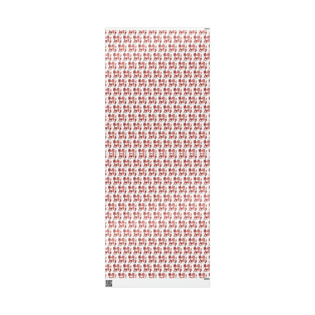 Holly Jolly Season Retro Style Christmas Print Holiday Gift Wrap Paper - Glossy Or Matte