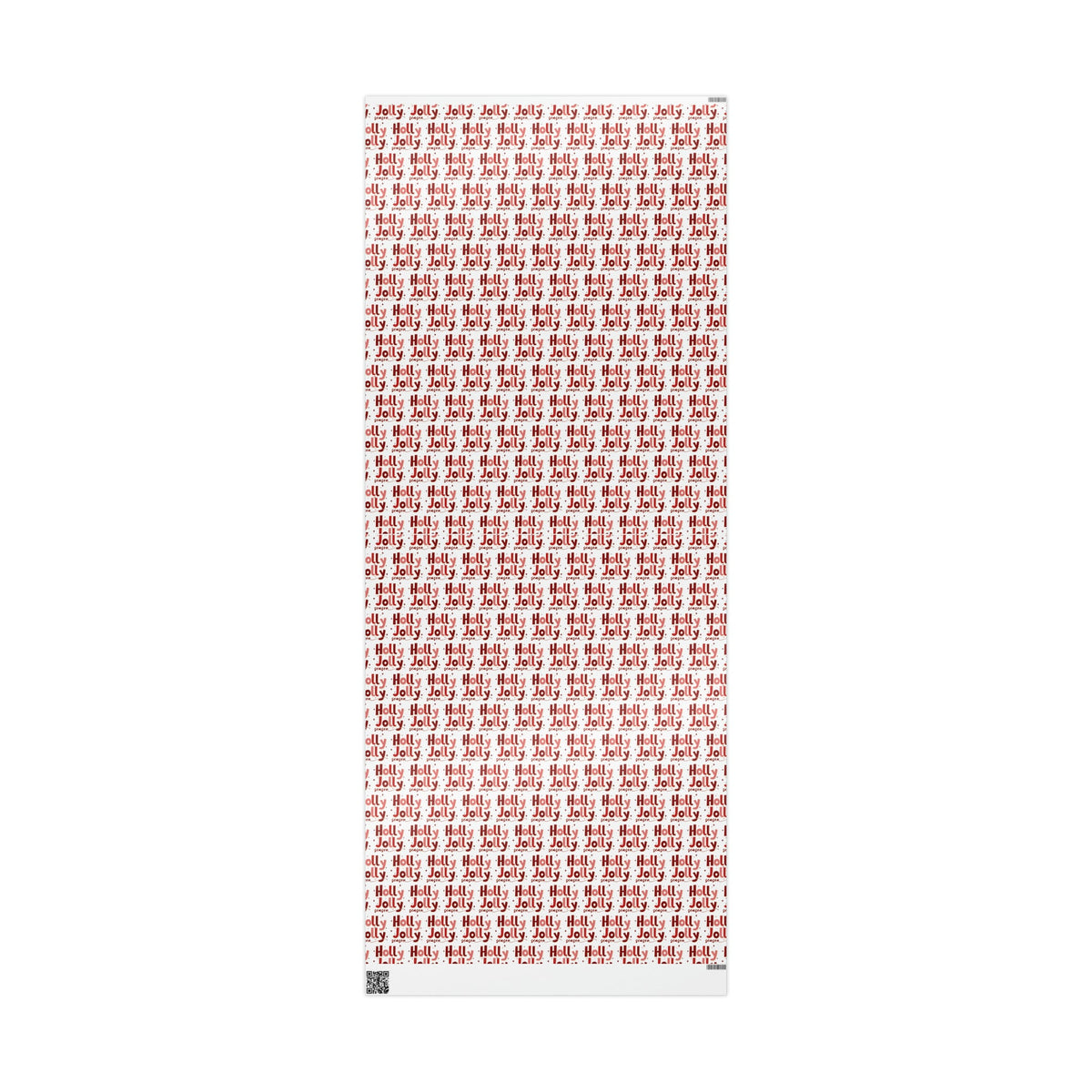 Holly Jolly Season Retro Style Christmas Print Holiday Gift Wrap Paper - Glossy Or Matte
