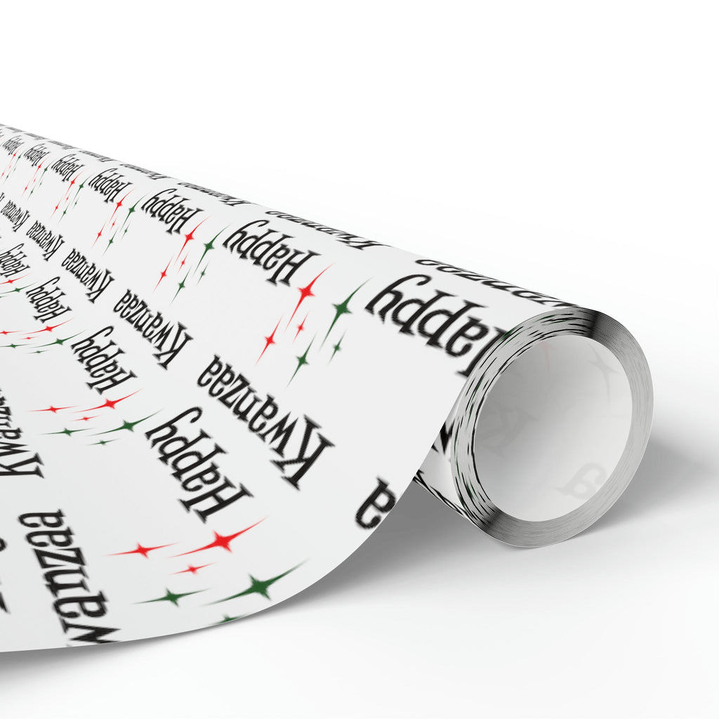 Happy Kwanzaa Starburst Atomic Retro Style Holiday Gift Wrap Paper - Glossy Or Matte