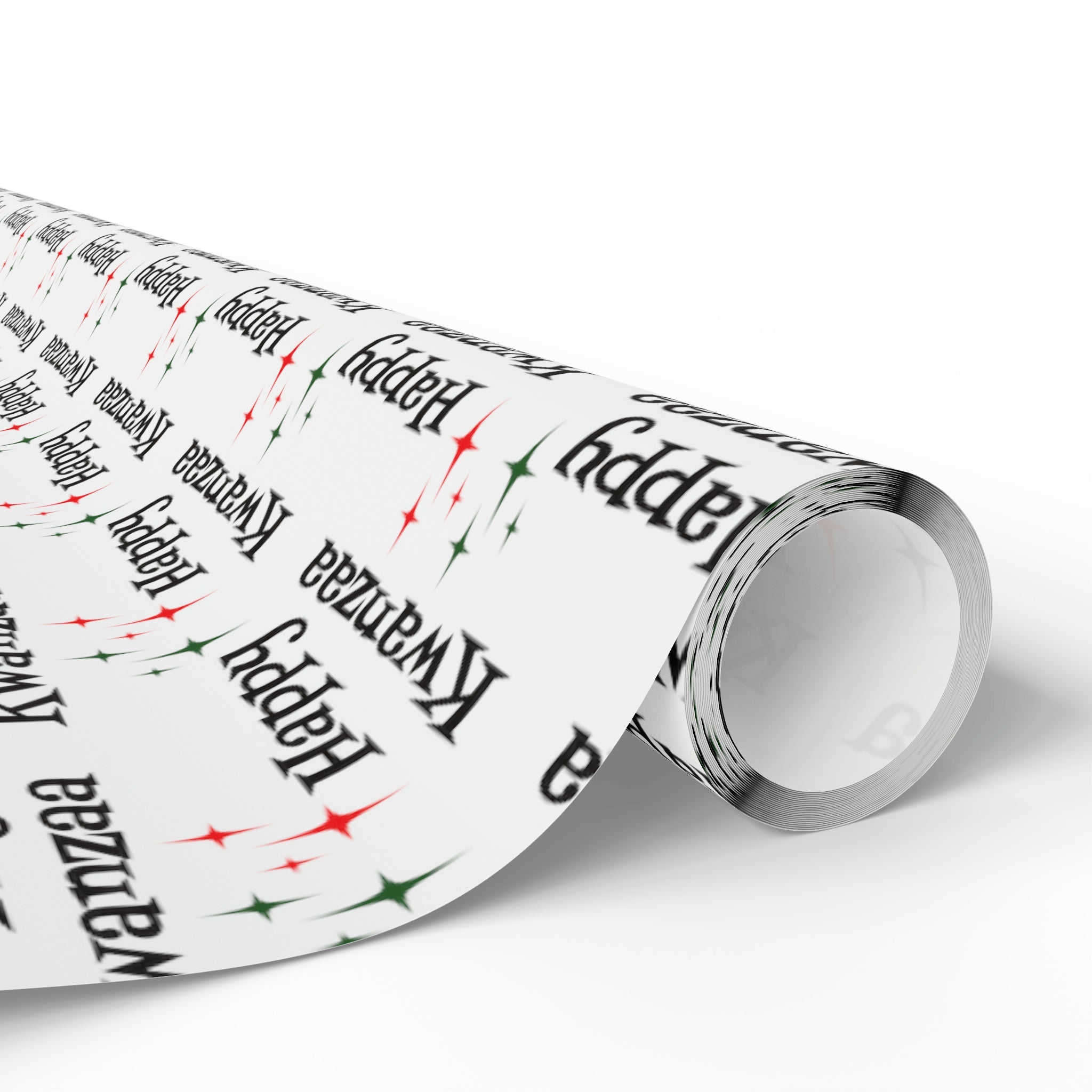 Happy Kwanzaa Starburst Atomic Retro Style Holiday Gift Wrap Paper - Glossy Or Matte