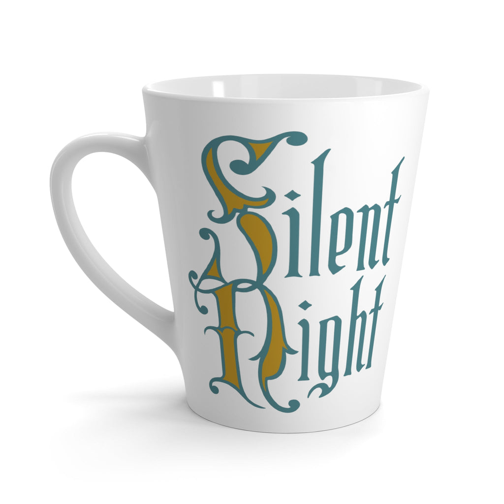 Silent Night Mid-Century Retro Style Christmas Latte Coffee Mug