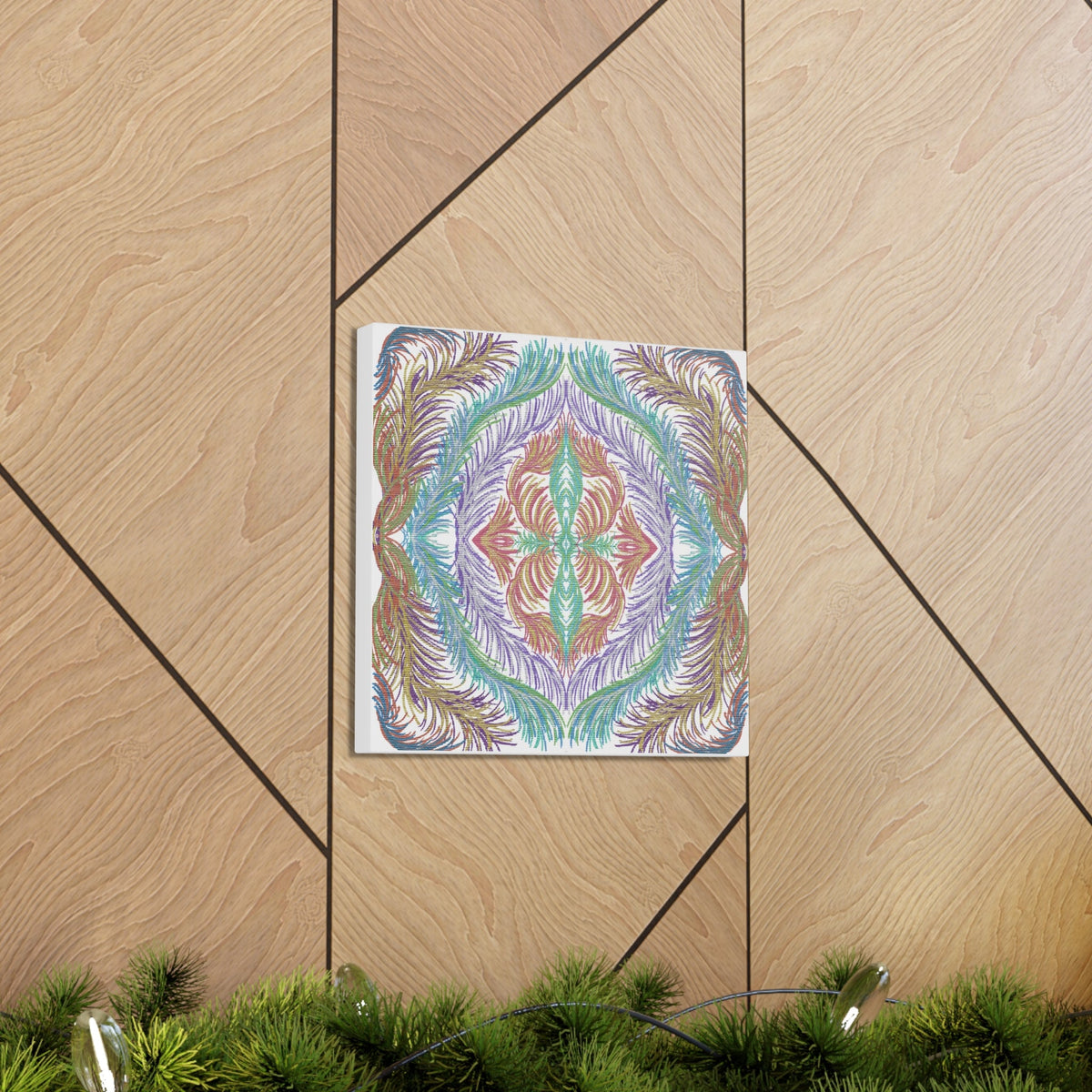 Space Feathers Variation 3 Caden Caraco Canvas Gallery Wrap