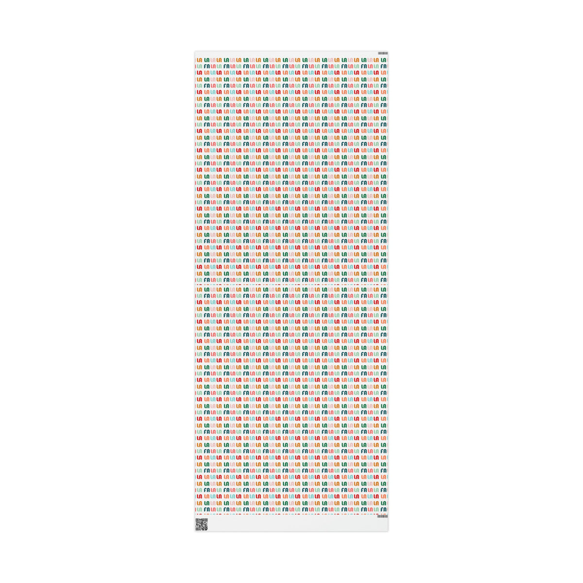 Fa La La La Retro Style Christmas Print Holiday Gift Wrap Paper - Glossy Or Matte