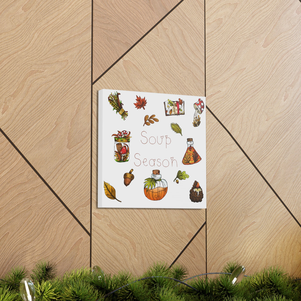 Soup Season Fall Autumn Decor Print Canvas Gallery Wrap