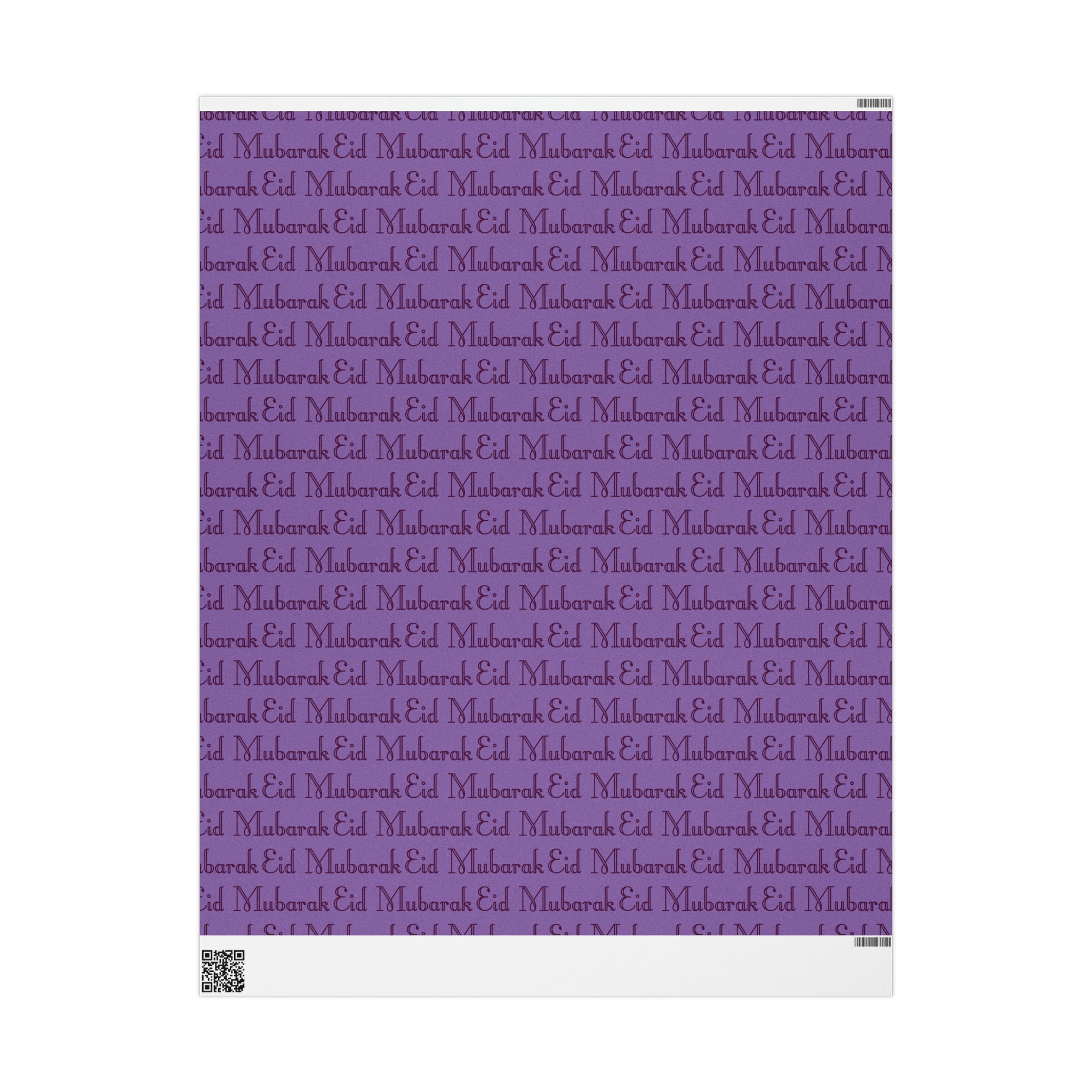 Eid Mubarak Purple Holiday Gift Wrap Paper - Glossy Or Matte