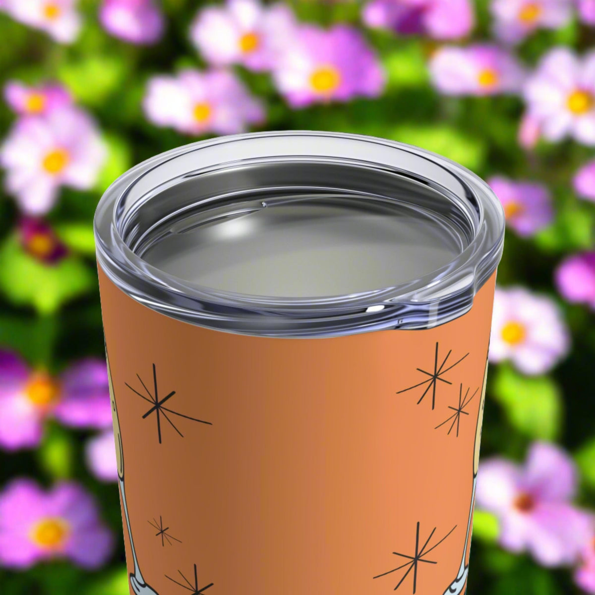 Mimosas Orange Atomic Era Style Stainless Steel Tumbler