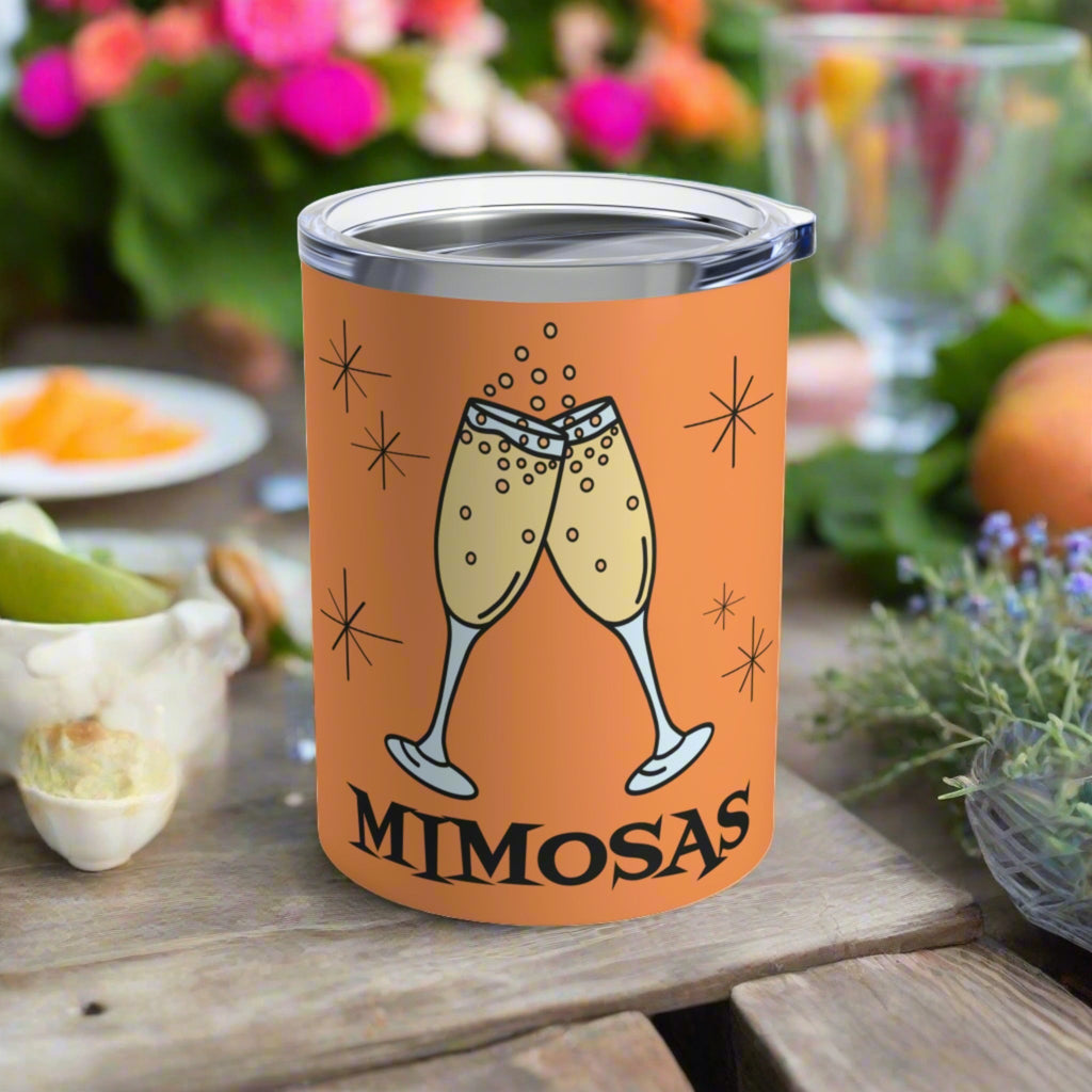 Mimosas Orange Atomic Era Style Stainless Steel Tumbler