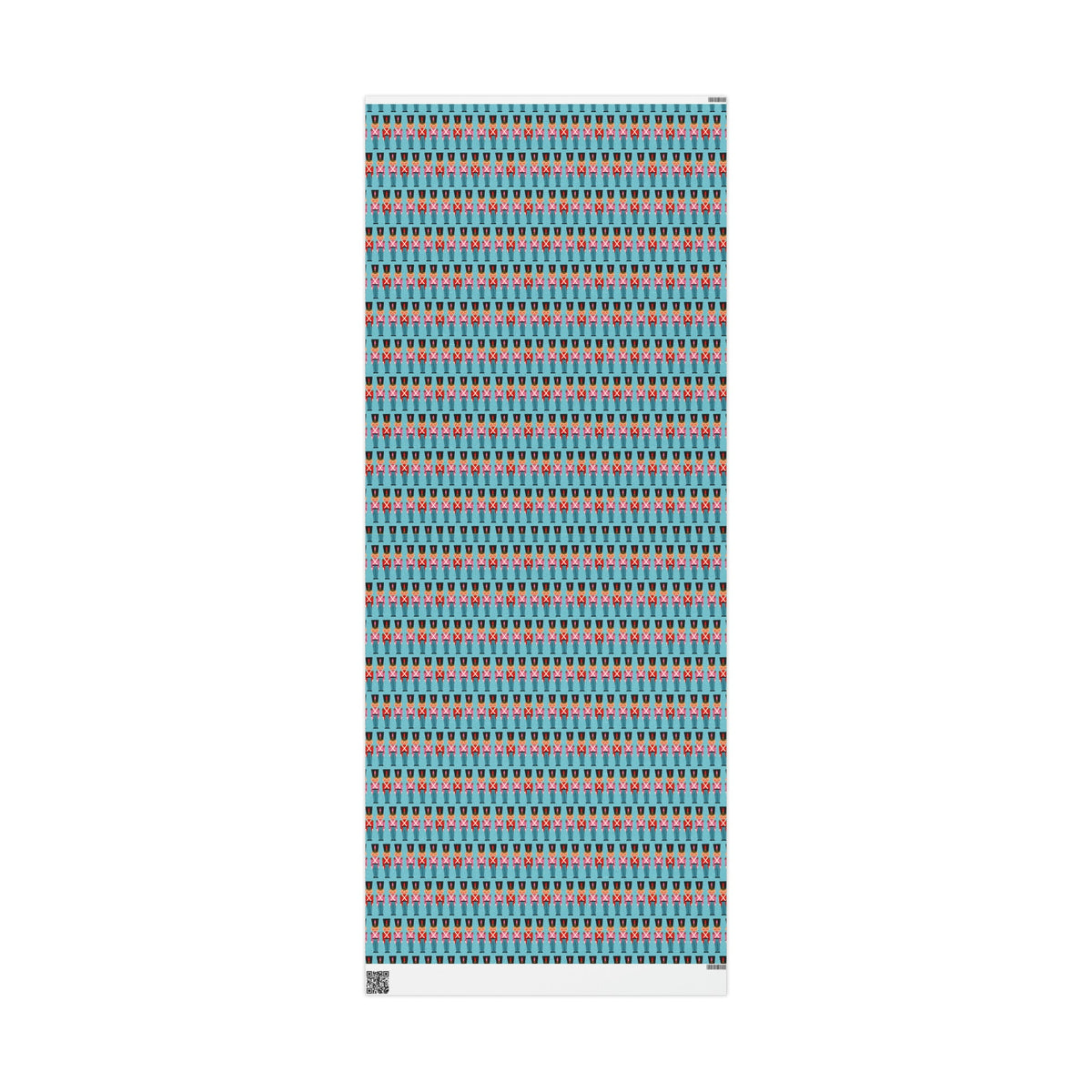 Christmas Toy Soldiers Blue Mid Century Retro Christmas Style Holiday Gift Wrap Paper - Glossy Or Matte