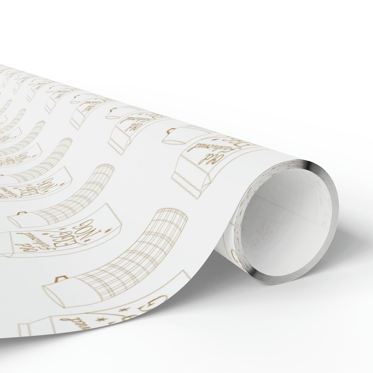 Egg Nog Thermos Retro Style Christmas Print Holiday Gift Wrap Paper - Glossy Or Matte