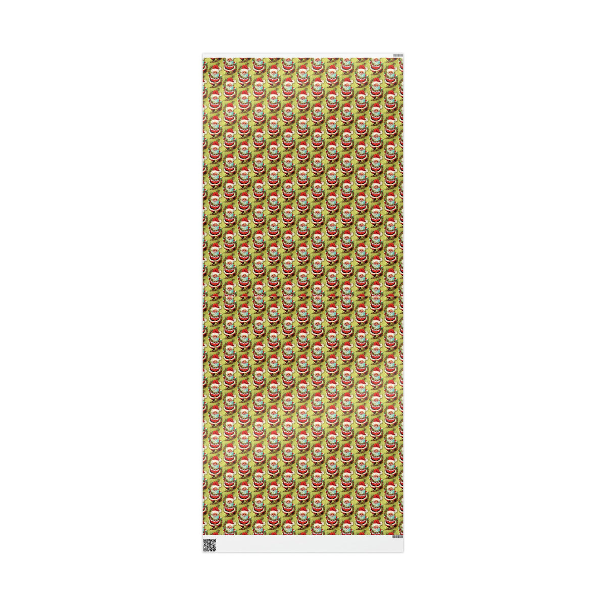 Cute Dancing Santa With Garland Mod Mid Century Retro Christmas Print Holiday Gift Wrap Paper - Glossy Or Matte