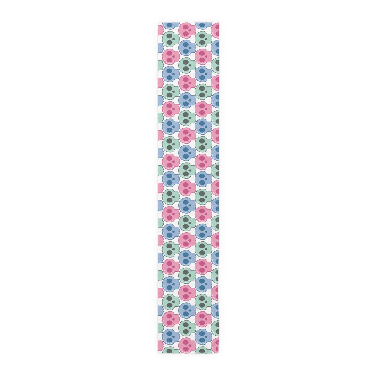 Pastel Goth Cute Halloween Skulls Home Decor Cotton Poly Table Runner