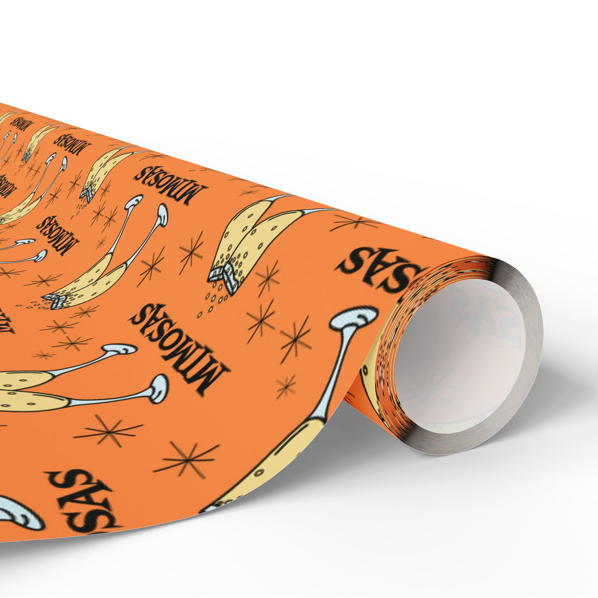 Mimosas Champagne Brunch Atomic Retro Style Holiday Gift Wrap Paper - Glossy Or Matte