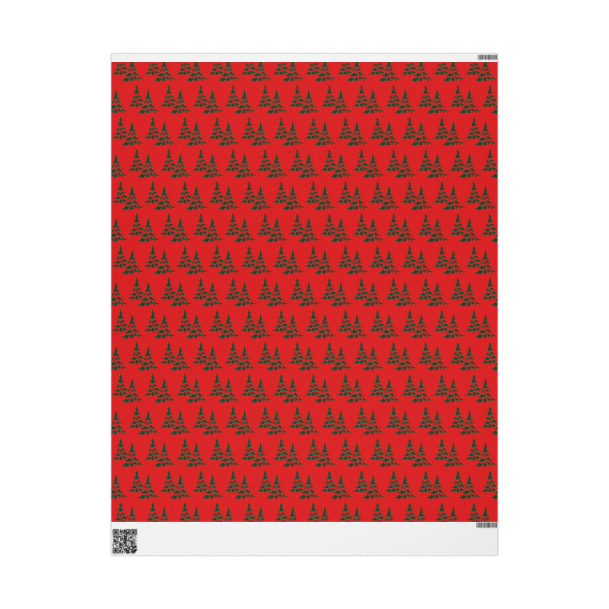 Retro Christmas Pine Trees Mid Century Retro Christmas Print Holiday Gift Wrap Paper - Glossy Or Matte