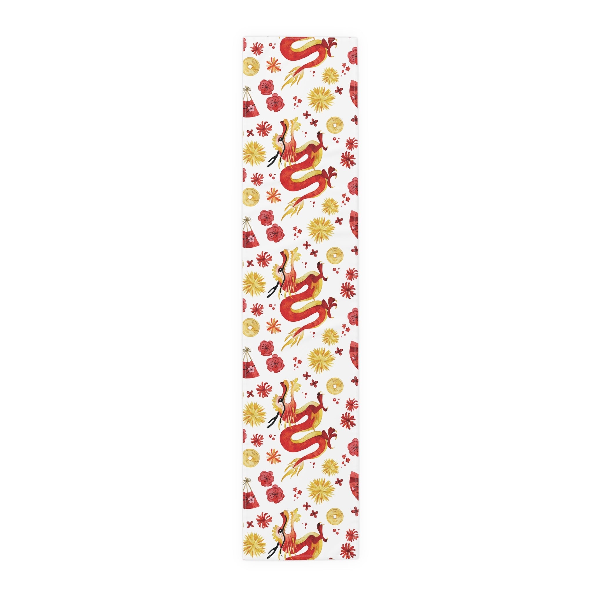 Lunar New Year Of The Dragon Spring Festival Holiday Table Runner - Cotton Or Polyester