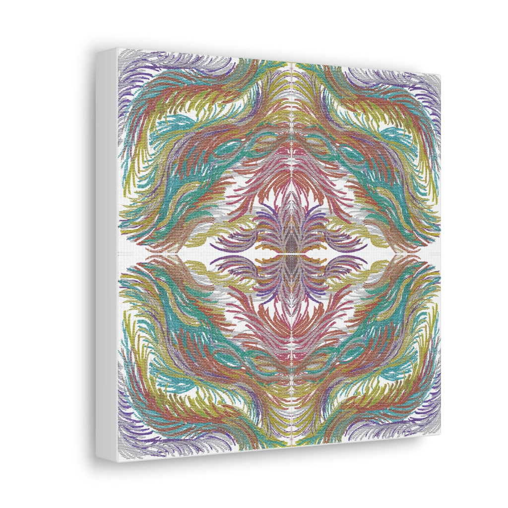 Space Feathers 4 Variation 3 Mosaic Caden Caraco Art Print Canvas Gallery Wrap
