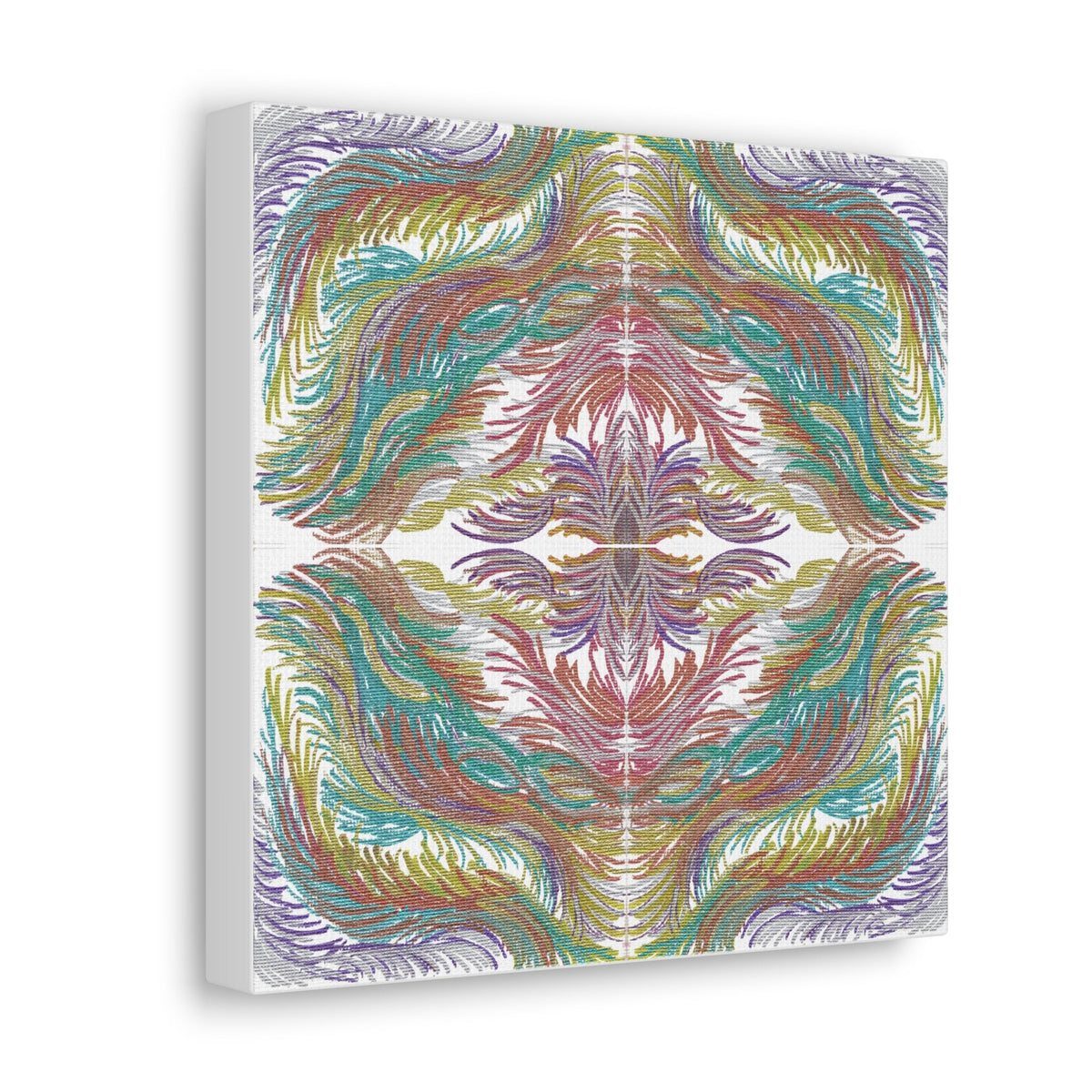 Space Feathers 4 Variation 3 Mosaic Caden Caraco Art Print Canvas Gallery Wrap