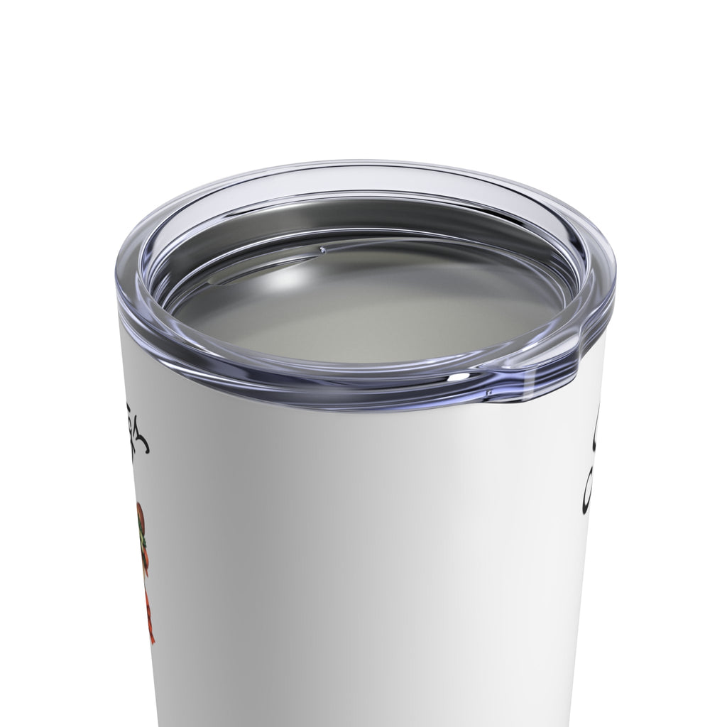 Season's Greetings Cute Reindeer Retro Mid Century Christmas Print Stainless Steel Tumbler 10oz