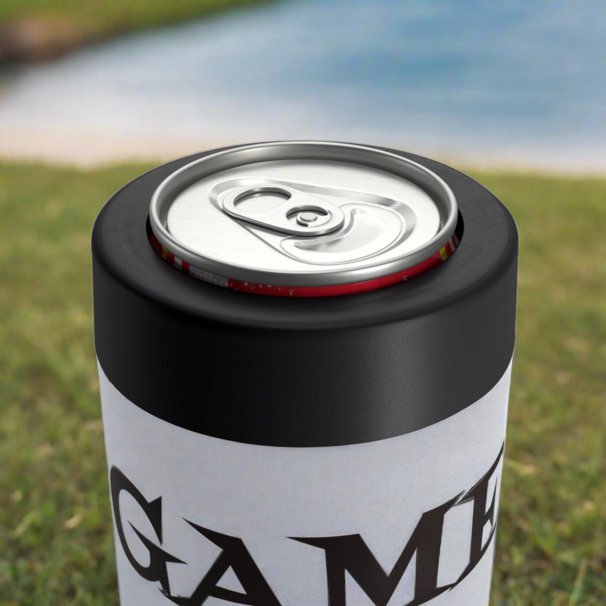 Atomic Retro Game Day Stainless Steel Can and Bottle Holder