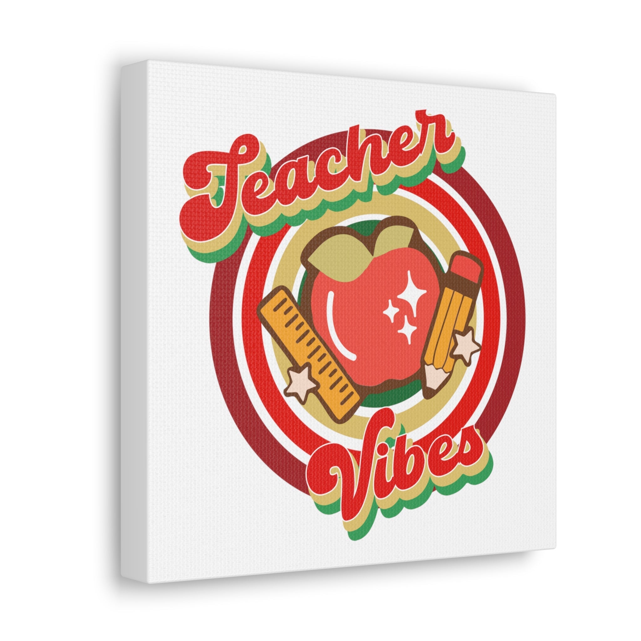 Teacher Vibes Canvas Gallery Wrap