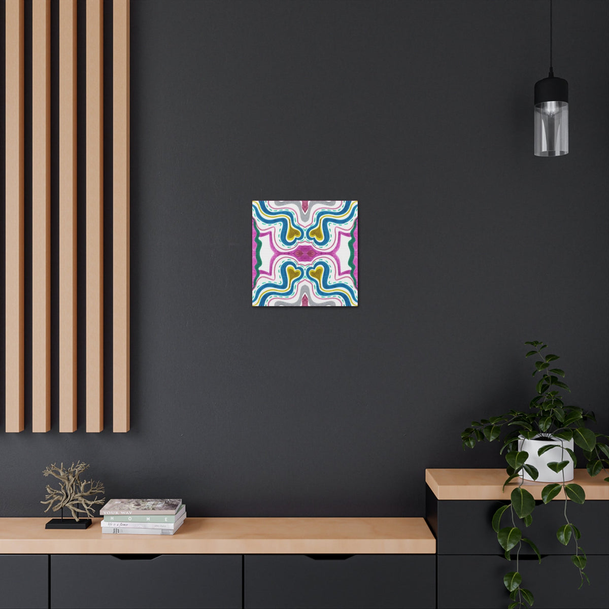 Love Frequency 2 Variation 1 Mosaic Caden Caraco Canvas Gallery Wrap