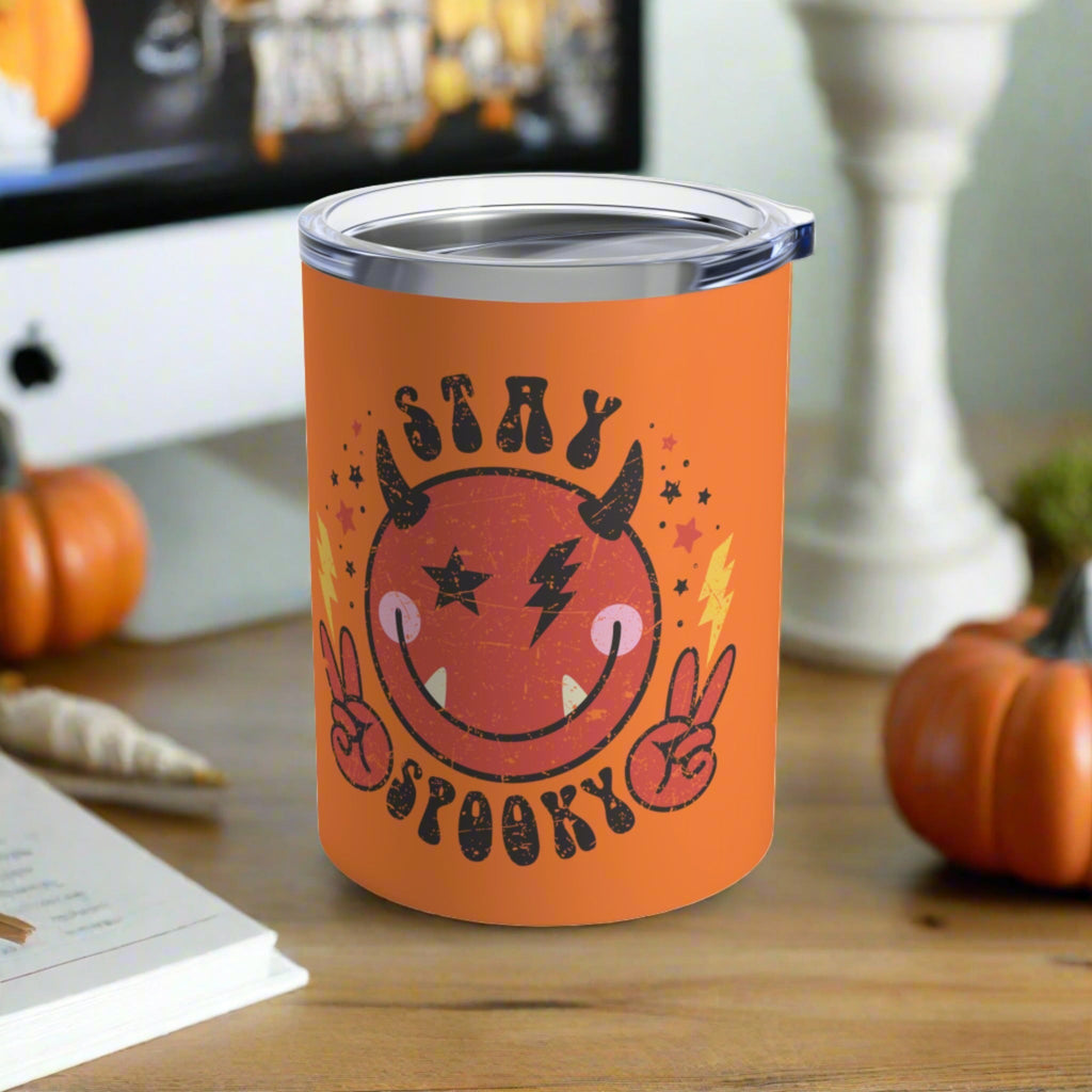 Stay Spooky Cute Devil Orange Stainless Steel Tumbler 10oz