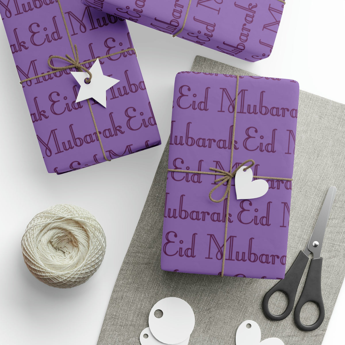 Eid Mubarak Purple Holiday Gift Wrap Paper - Glossy Or Matte