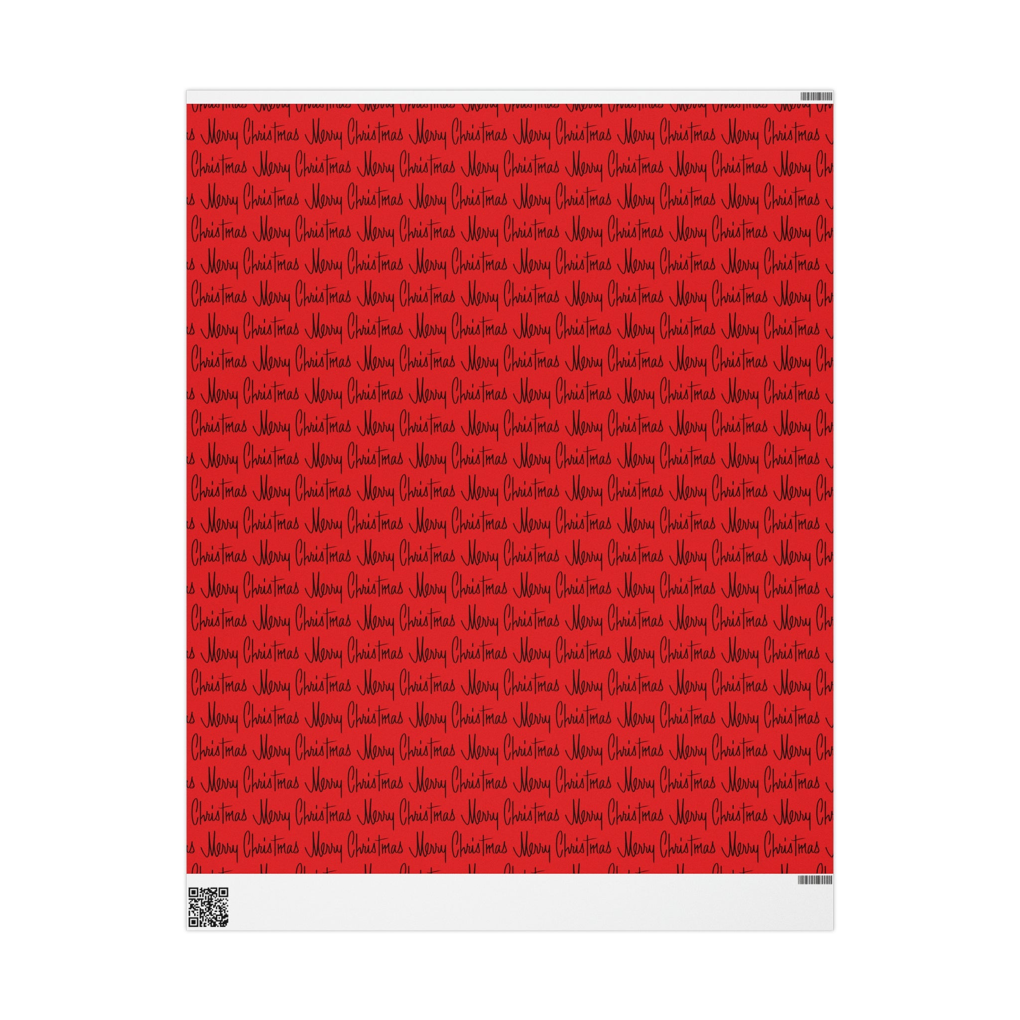 Merry Christmas Red Mid Century Retro Christmas Print Holiday Gift Wrap Paper - Glossy Or Matte