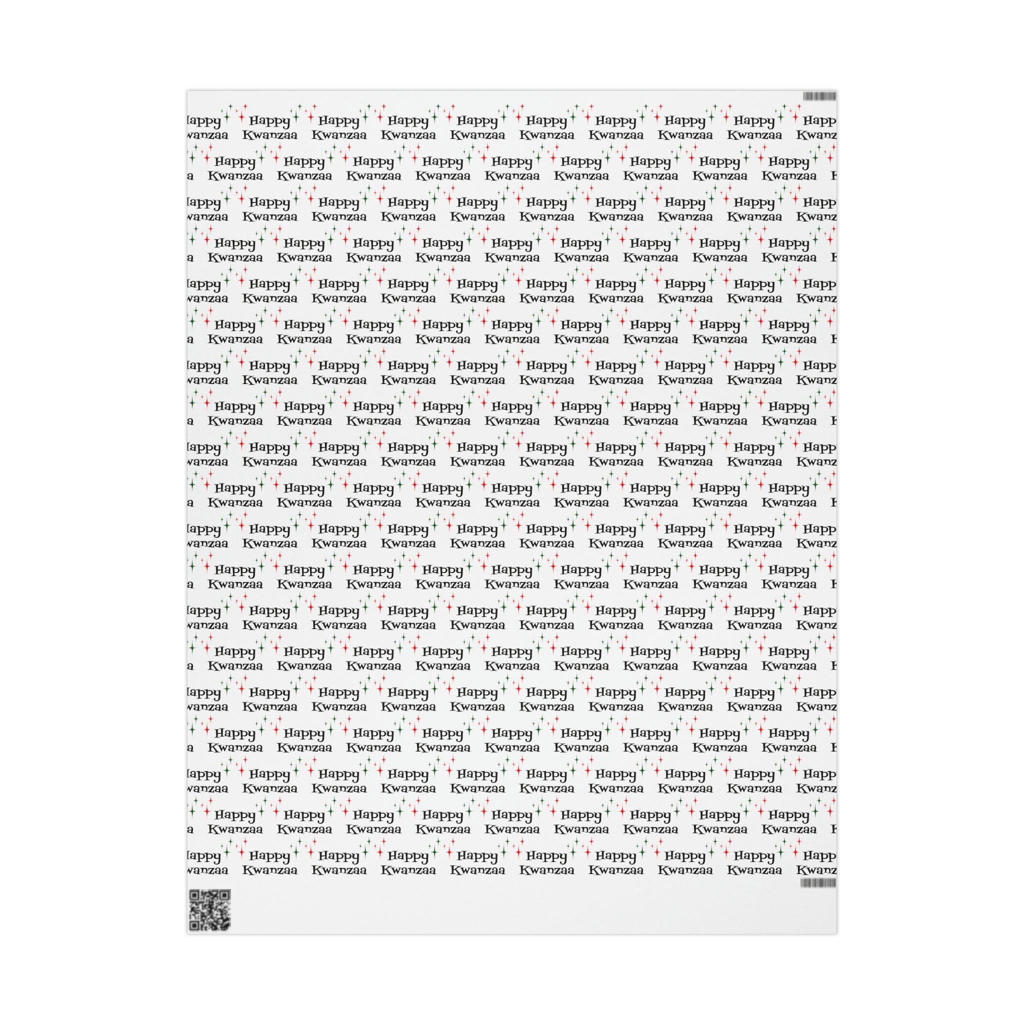 Happy Kwanzaa Starburst Atomic Retro Style Holiday Gift Wrap Paper - Glossy Or Matte