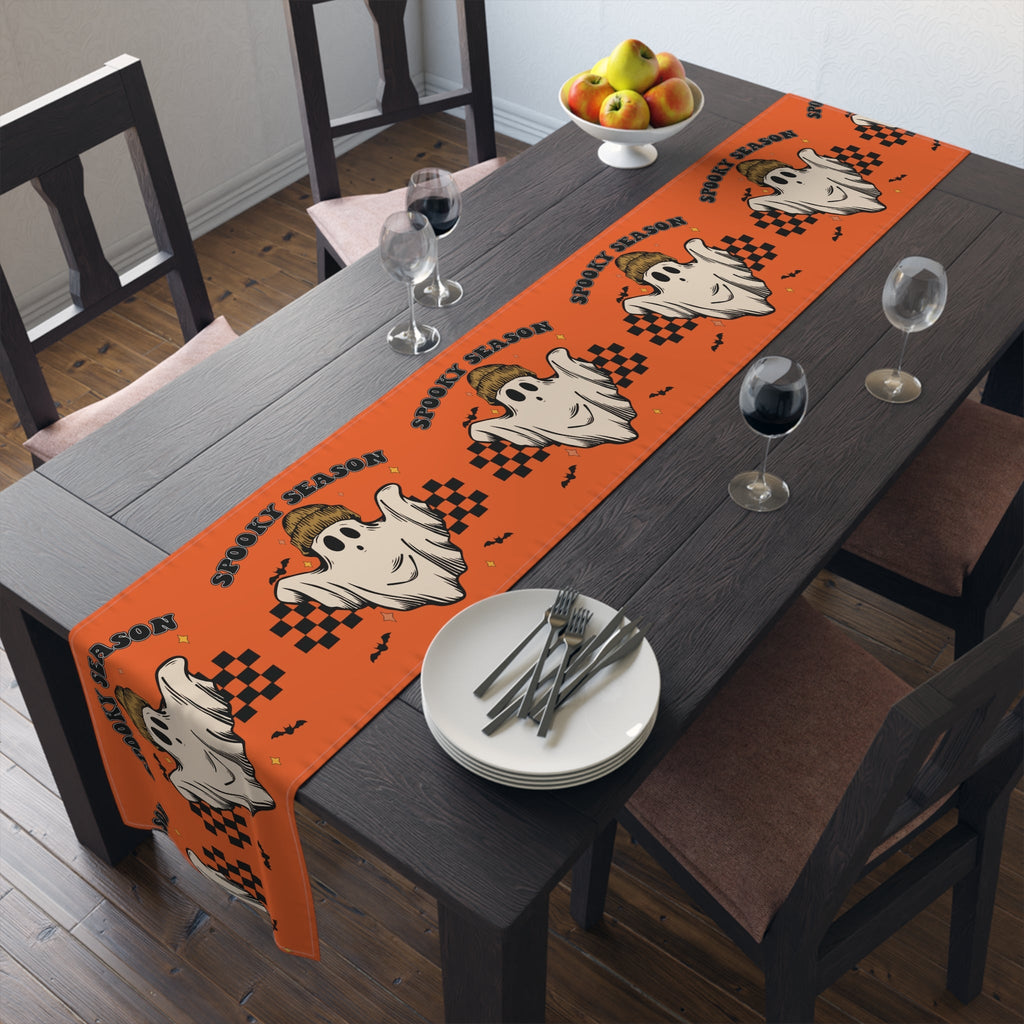 Spooky Season Halloween Ghost Cotton Table Runner