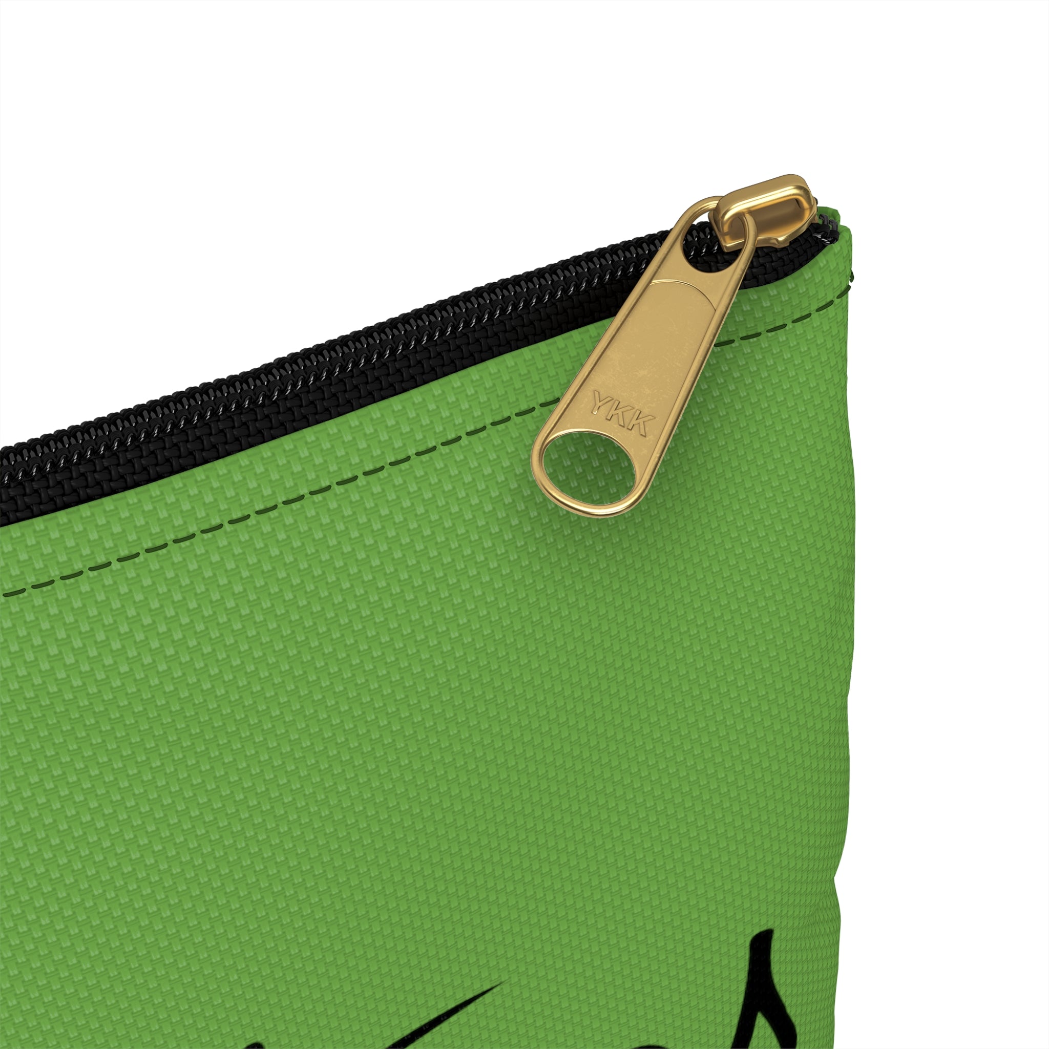 Merry Christmas Green Mid Century Retro Christmas Print Polyester Accessory Travel Pouch