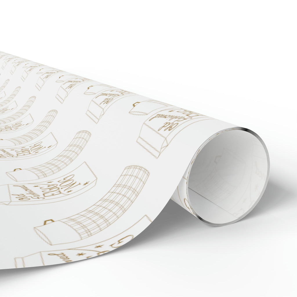 Egg Nog Thermos Retro Style Christmas Print Holiday Gift Wrap Paper - Glossy Or Matte