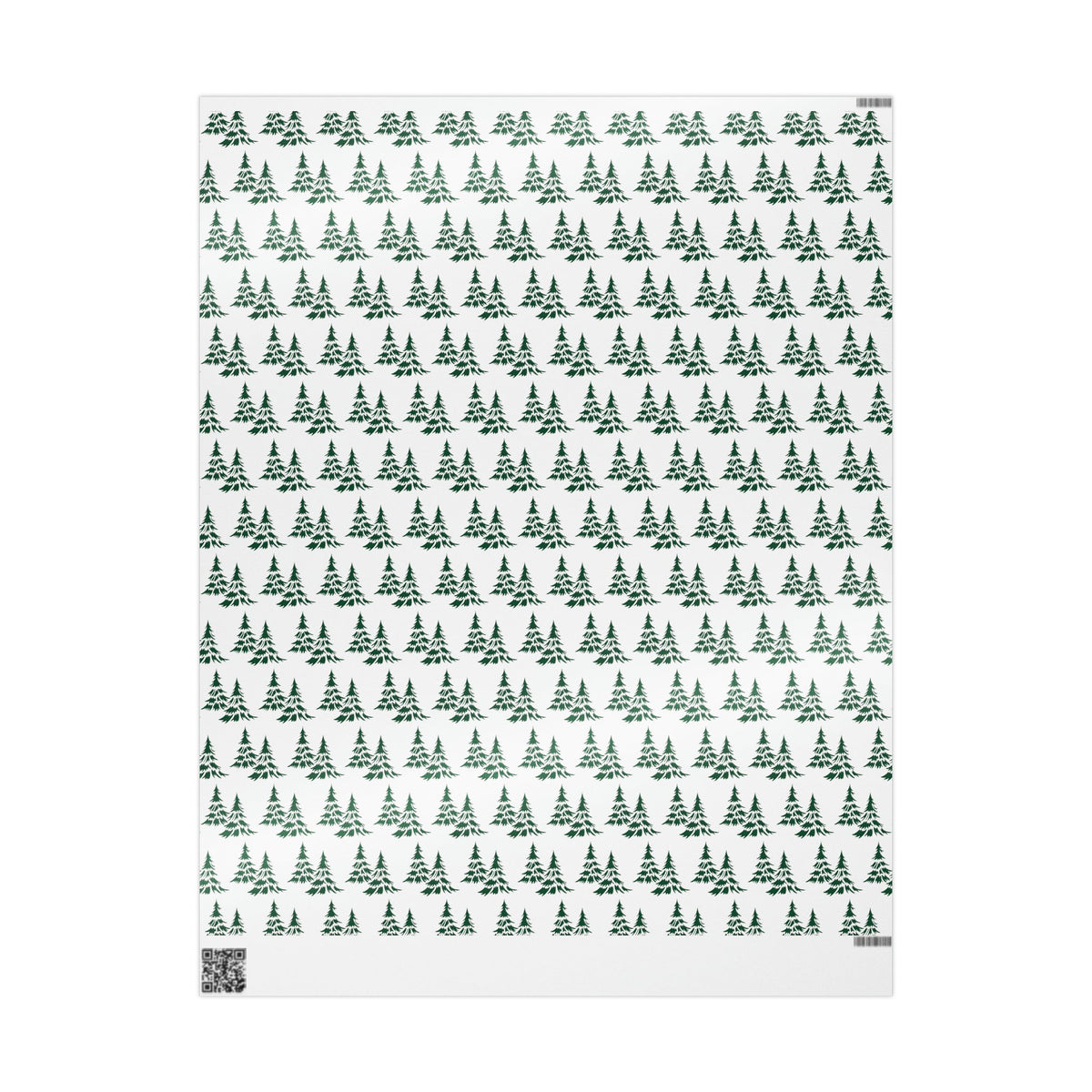 Retro Christmas Pine Trees Mid Century Retro Christmas Print Holiday Gift Wrap Paper - Glossy Or Matte