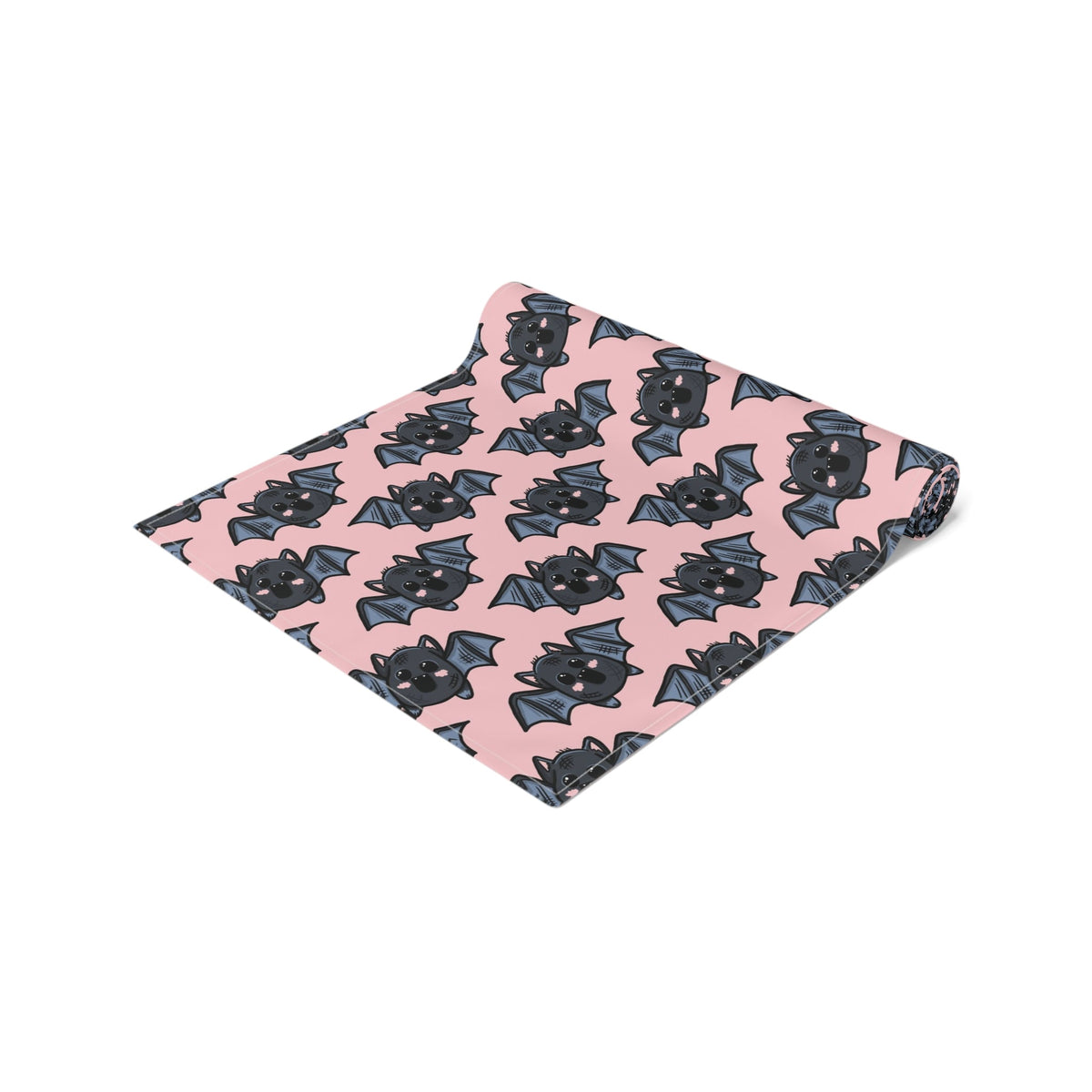 Halloween Bats Pink Fall Autumn Cotton Poly Table Runner