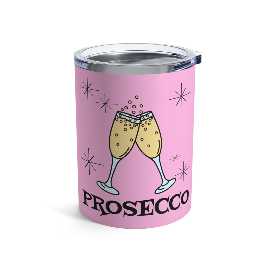 Prosecco Cocktails Mid Century Retro Style Stainless Steel Tumbler 10oz