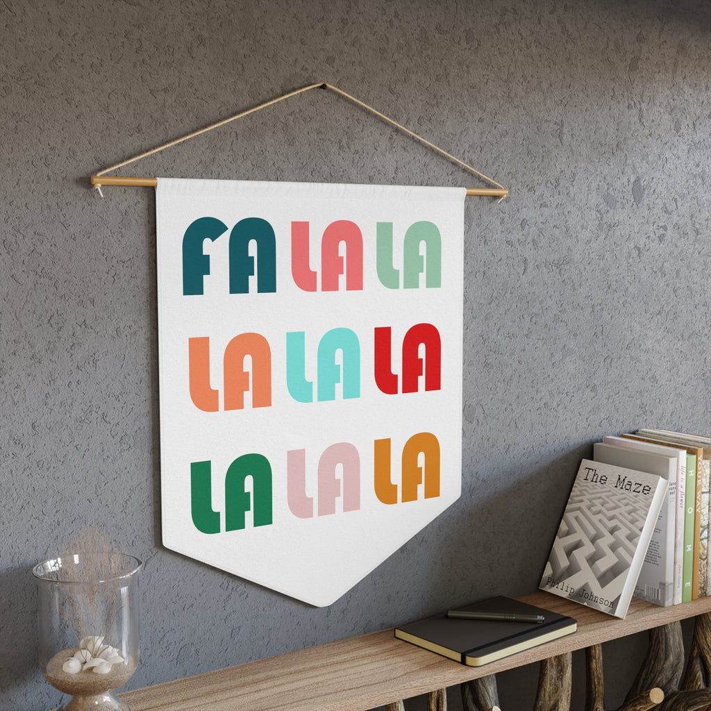 Fa La La La Christmas Print Wall Hanging Banner Flag
