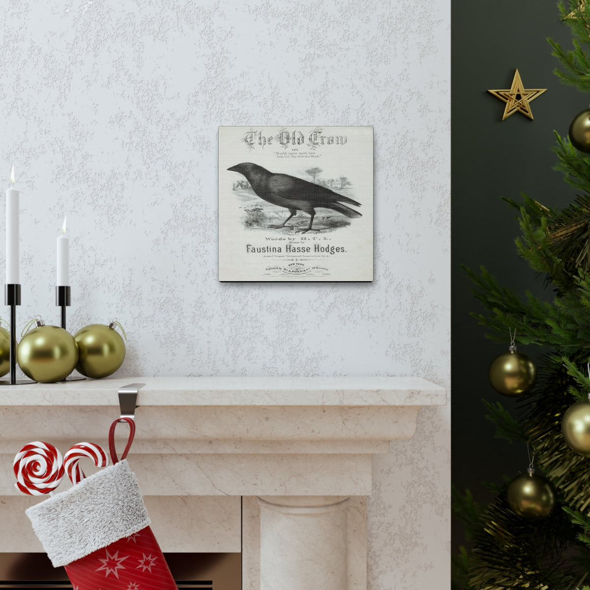 The Old Crow Retro Sheet Music Cover Print Canvas Gallery Wraps