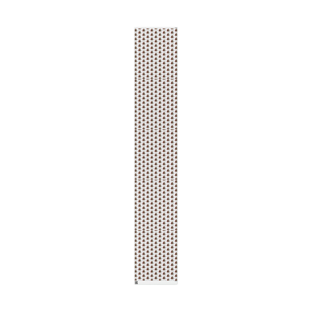 Merry And Bright Buffalo Checkered Trees Christmas Print Holiday Gift Wrap Paper - Glossy Or Matte