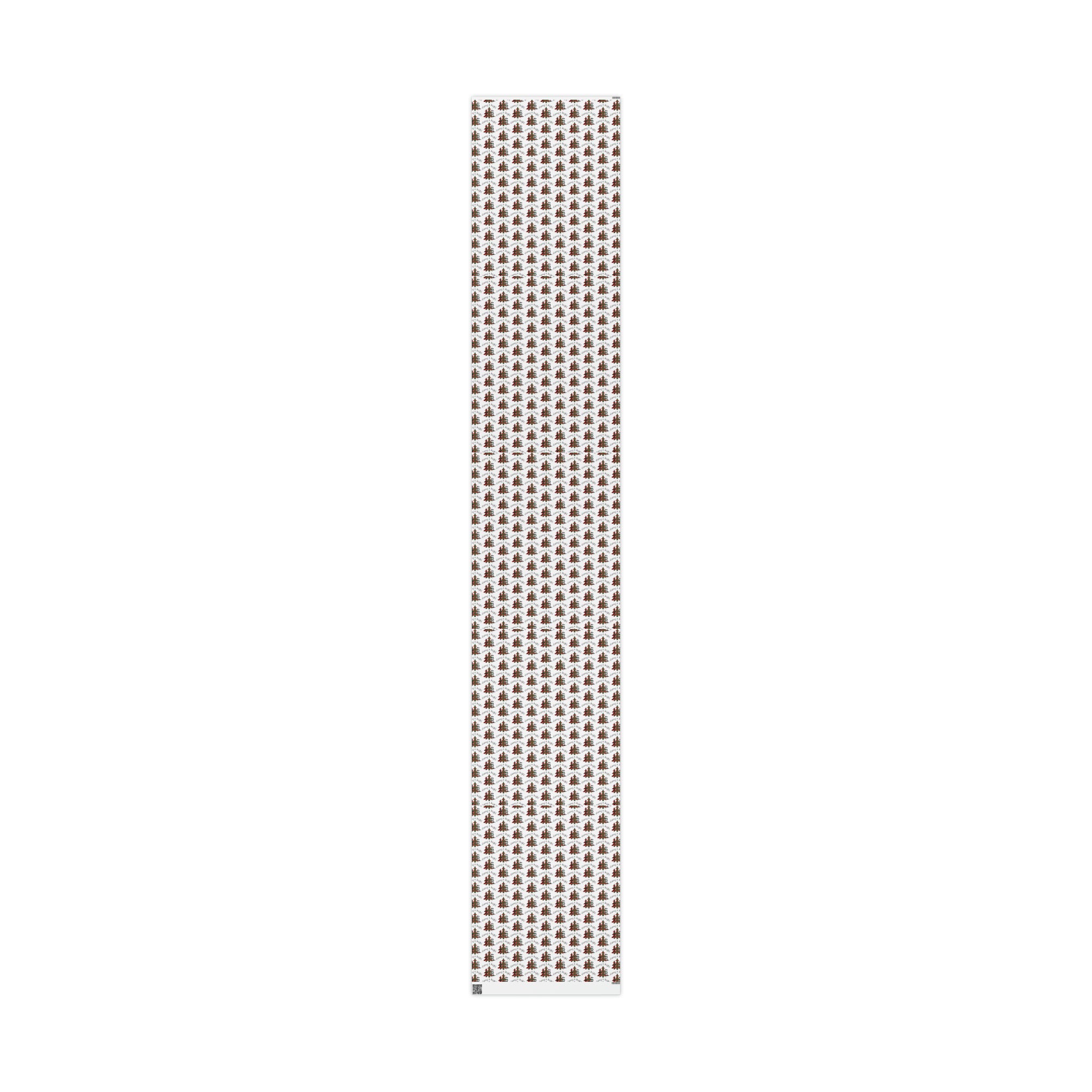 Merry And Bright Buffalo Checkered Trees Christmas Print Holiday Gift Wrap Paper - Glossy Or Matte