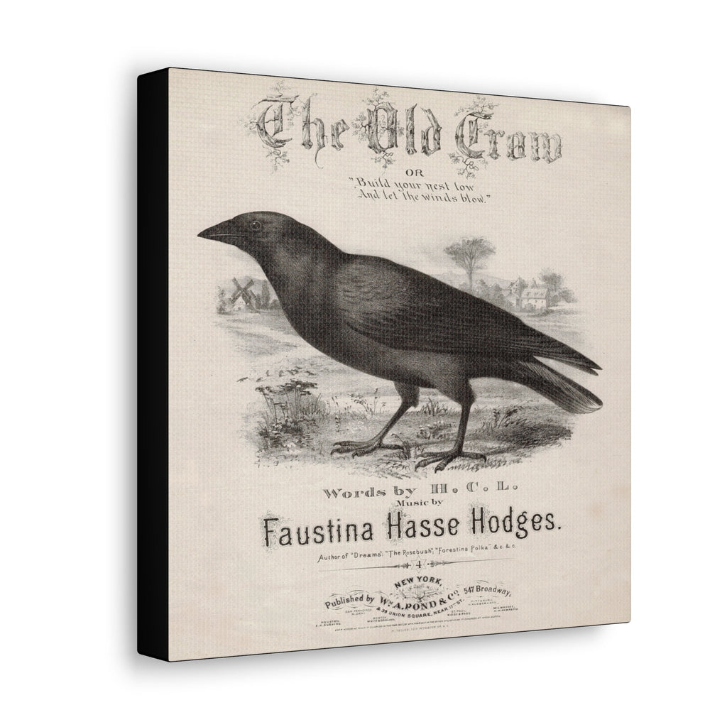 The Old Crow Retro Sheet Music Cover Print Canvas Gallery Wraps
