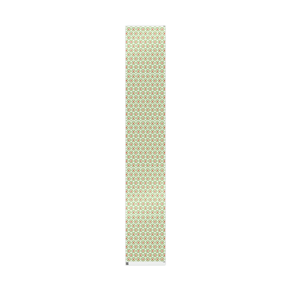 Reindeer With Bow In Holly Wreath Mid Century Retro Christmas Print Holiday Gift Wrap Paper - Glossy Or Matte