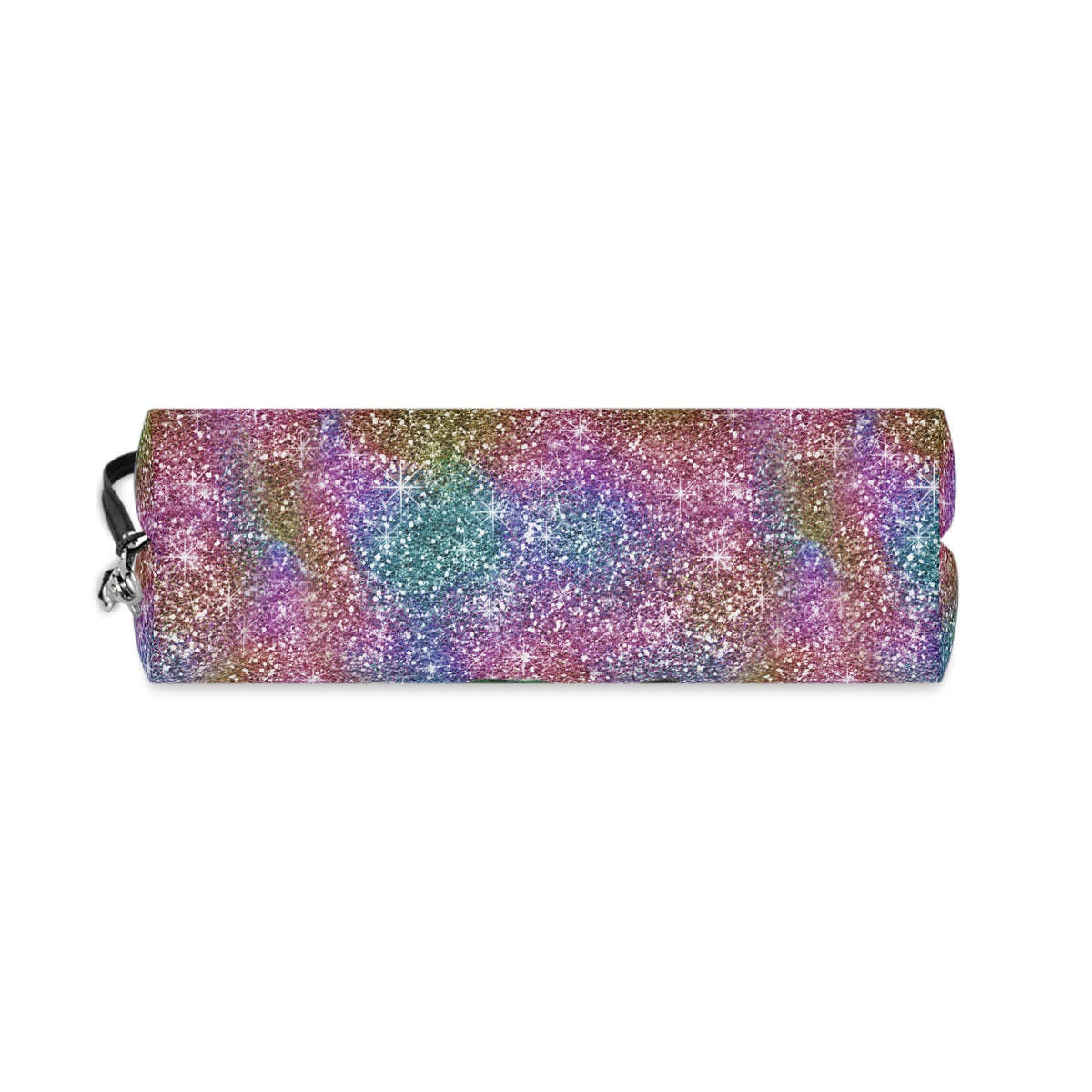 Santa With His Sack Of Presents Glitter Background Mid Century Retro Christmas Print Cosmetic Travel Makeup Bag