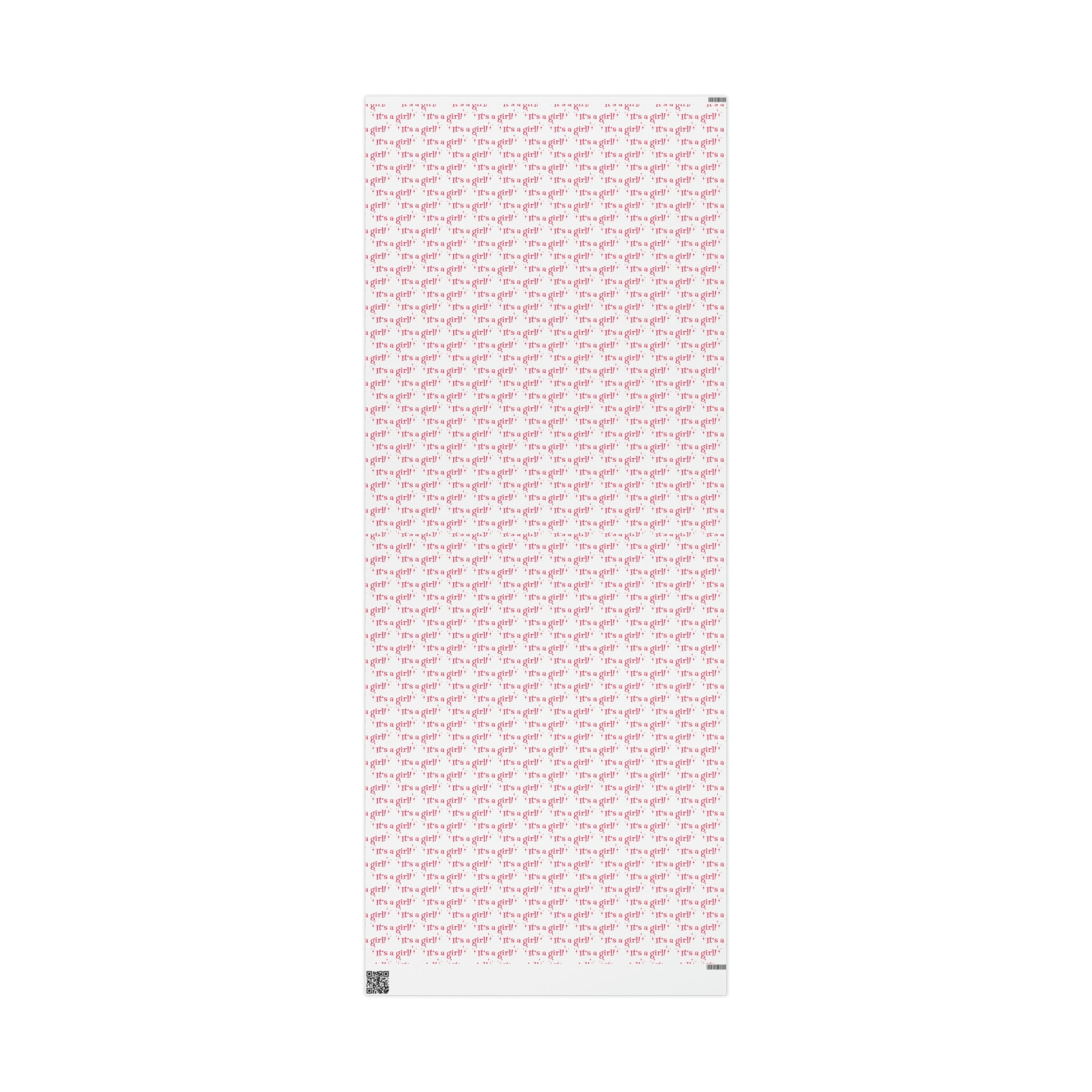 It's A Girl Starburst Atomic Retro Style Baby Shower Gift Wrap Paper - Glossy Or Matte