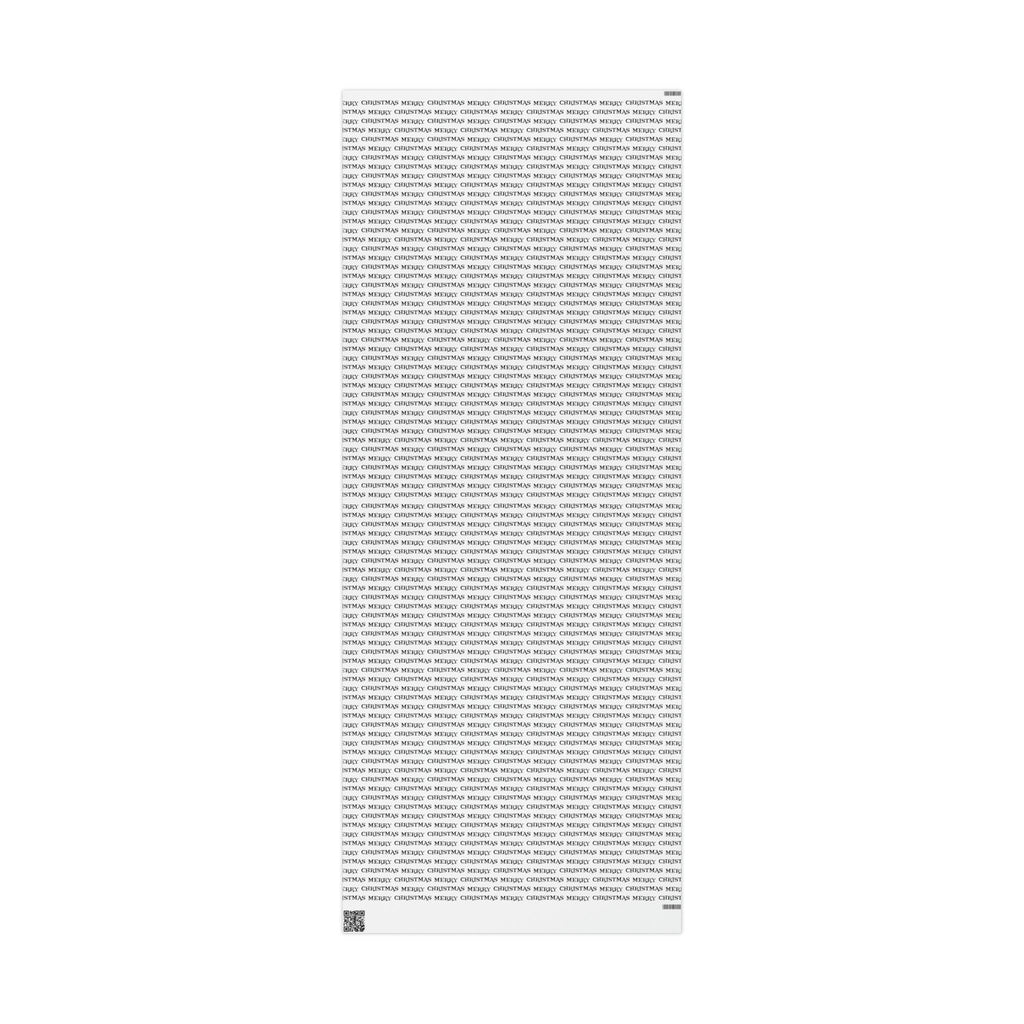 Merry Christmas Black And White Atomic Retro Style Holiday Gift Wrap Paper - Glossy Or Matte