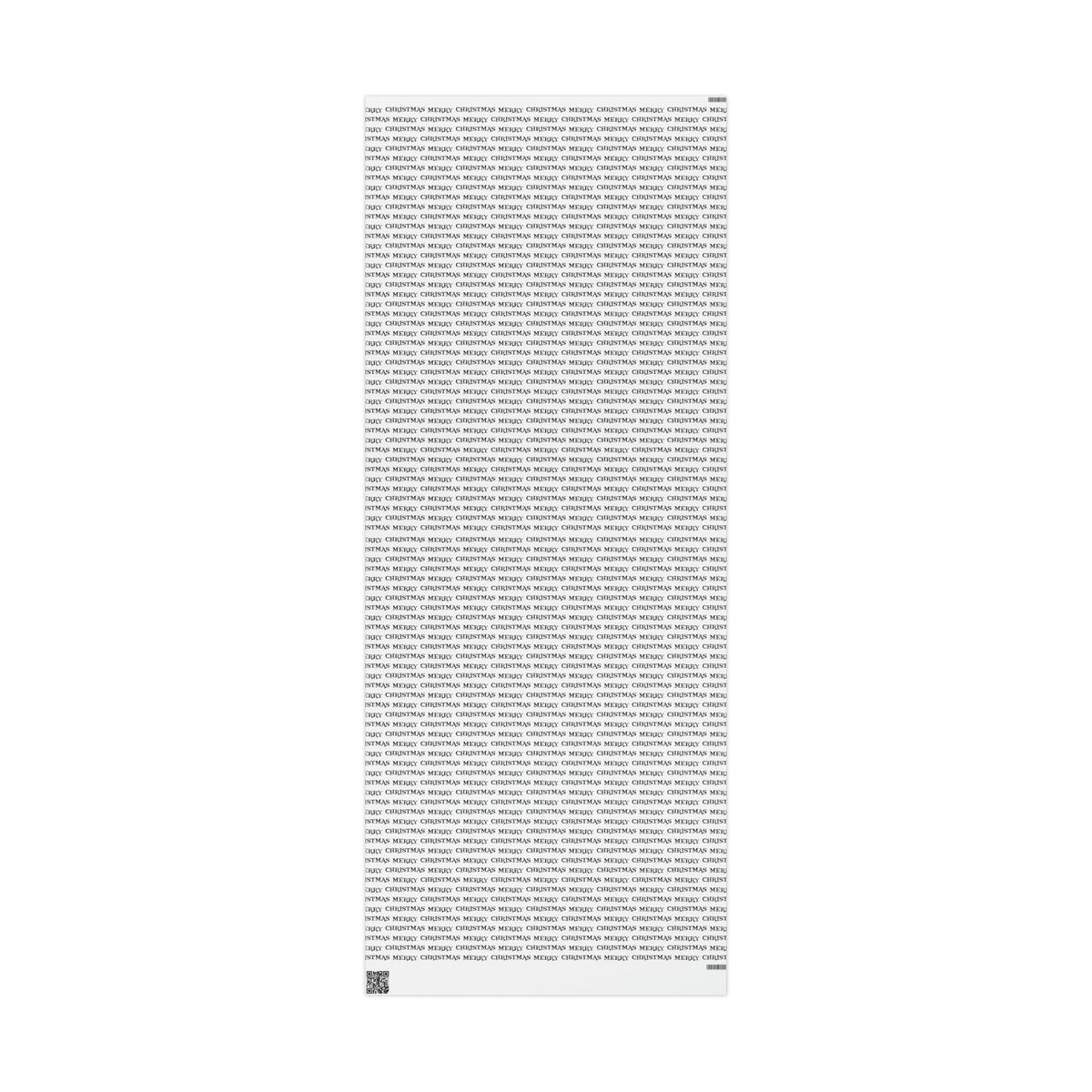Merry Christmas Black And White Atomic Retro Style Holiday Gift Wrap Paper - Glossy Or Matte