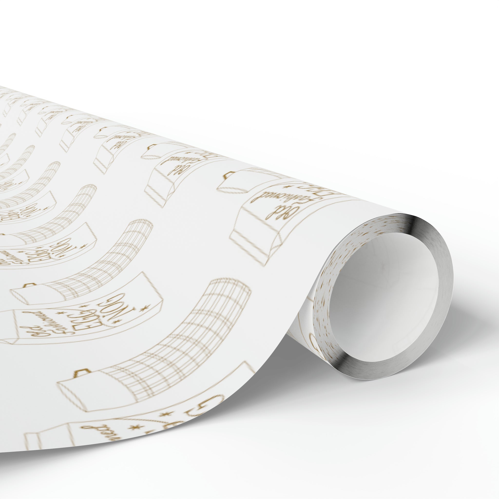 Egg Nog Thermos Retro Style Christmas Print Holiday Gift Wrap Paper - Glossy Or Matte