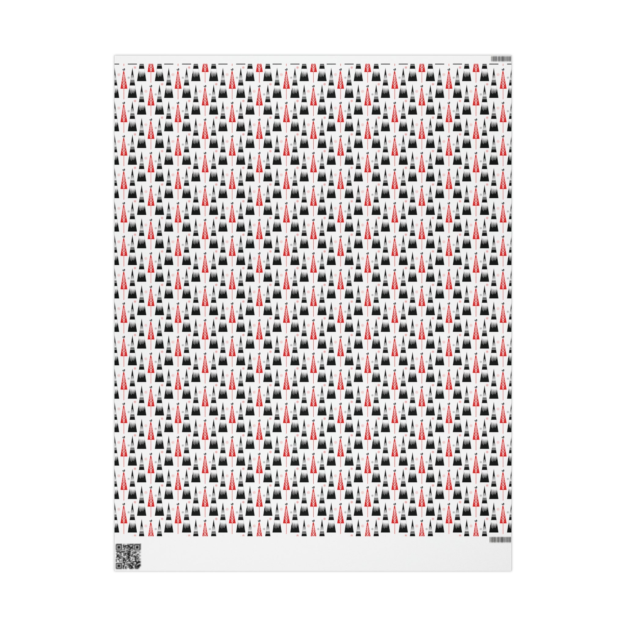 Retro Christmas Trees Mid Century Retro Christmas Print Holiday Gift Wrap Paper - Glossy Or Matte