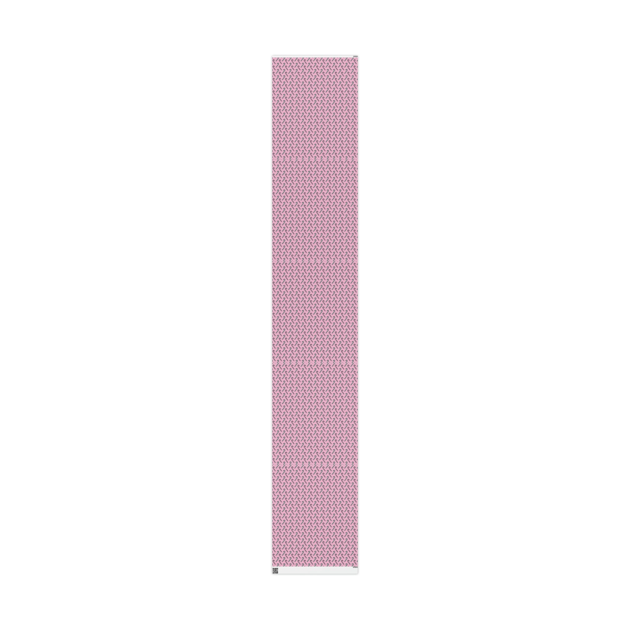 Pink And Teal Pastel Candy Canes Pink Christmas Print Holiday Gift Wrap Paper - Glossy Or Matte