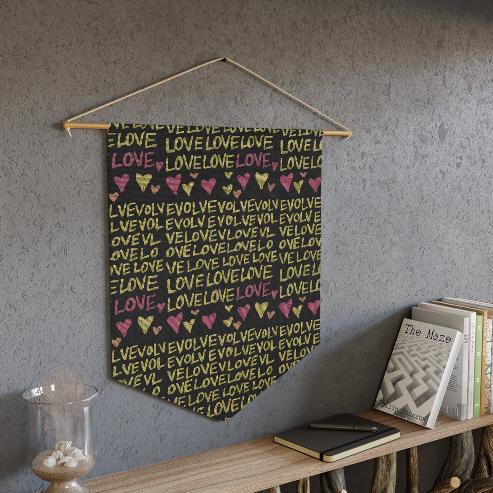 Evolve Into Love Caden Caraco Art Print Wall Hanging Banner Flag