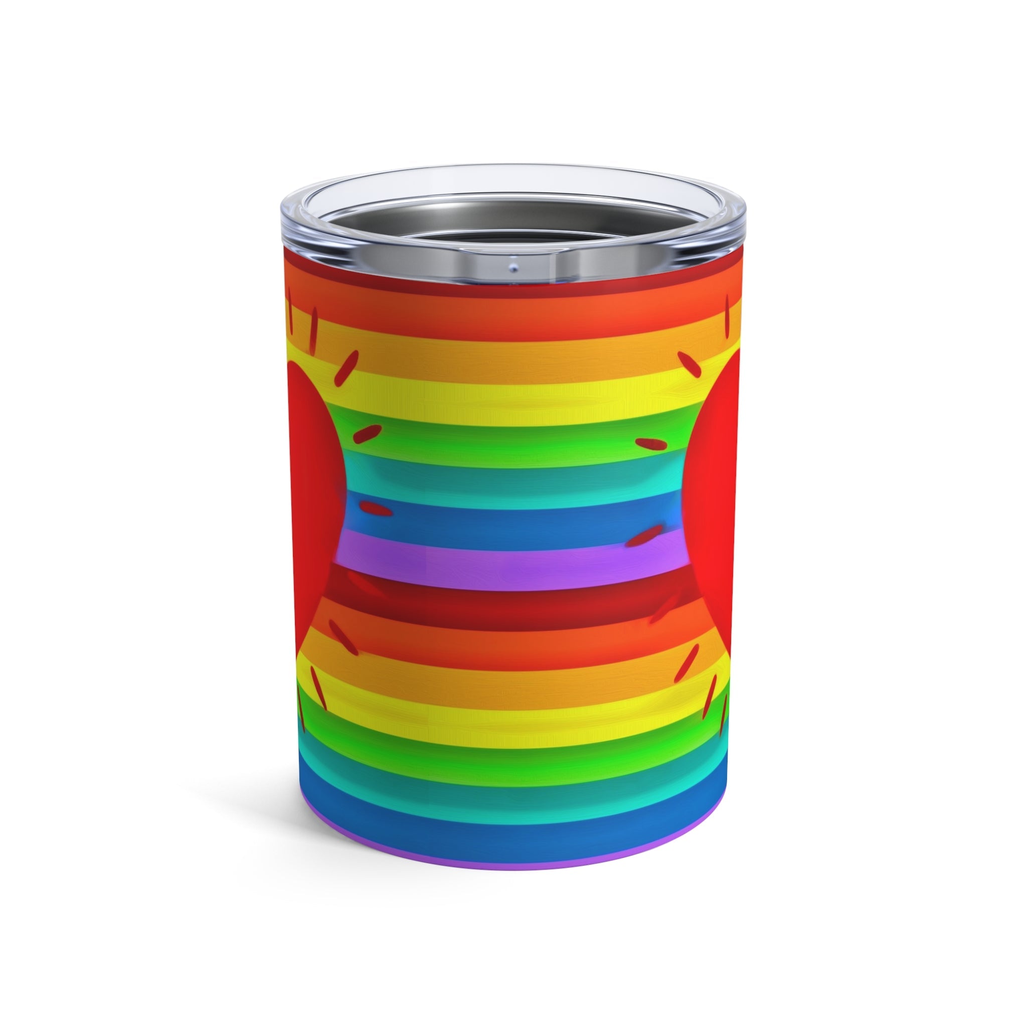 Rainbow Heart Love Pride Stainless Steel Tumbler 10oz